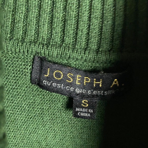 Joseph A Sweater Women's Small‎ Pullover Turtleneck Green Rayon Blend S - Picture 3 of 8